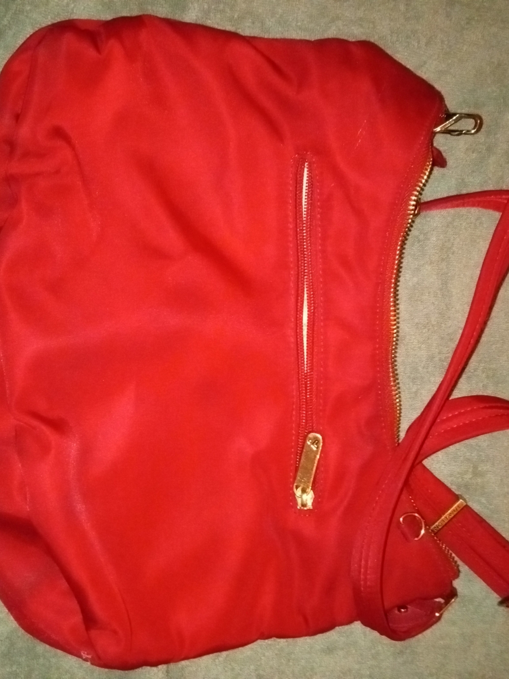 Travelon Red Shoulder Bag with Gold Hardware - Picture 2 of 4